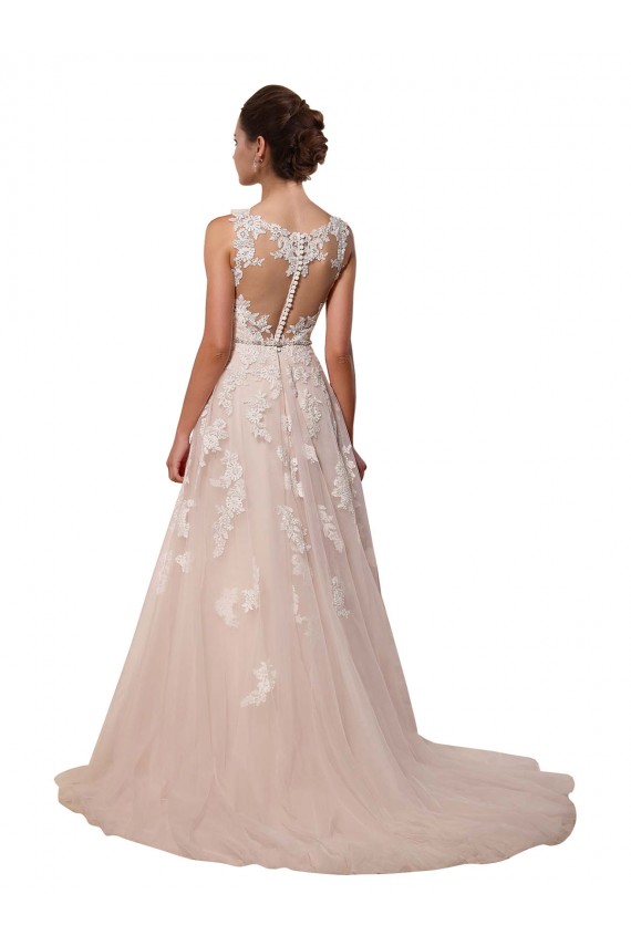 Achat Ivoire Trapèze Tulle Dentelle Robes de mariée