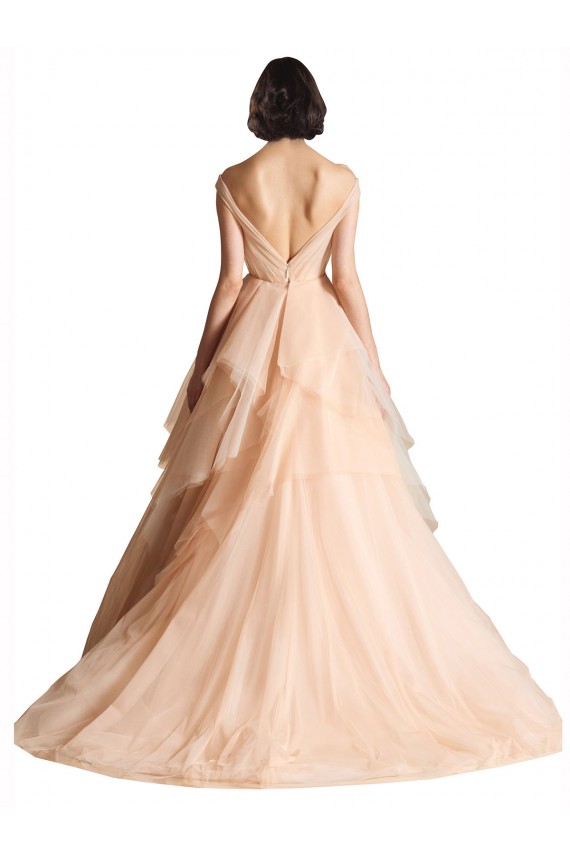 Achat Ivoire Trapèze Épaule Dénudée Tulle Robes de mariée