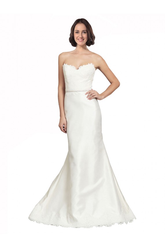 Achat Ivoire Trompette Satiné Dentelle Robes de mariée