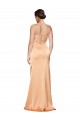 Achat Light Copper Fourreau Satiné Stretch Longue Formelles Robes demoiselle d'honneur / Robes de soirée / Robes de bal