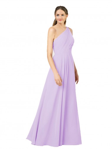 Achat Lilas Fourreau Mousseline Longue Formelles Robes demoiselle d'honneur / Robes de soirée