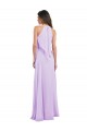 Achat Lilas Trapèze Licou Mousseline Longue Robes demoiselle d'honneur
