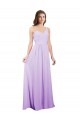 Achat Lilas Trapèze Mousseline Longue Robes demoiselle d'honneur