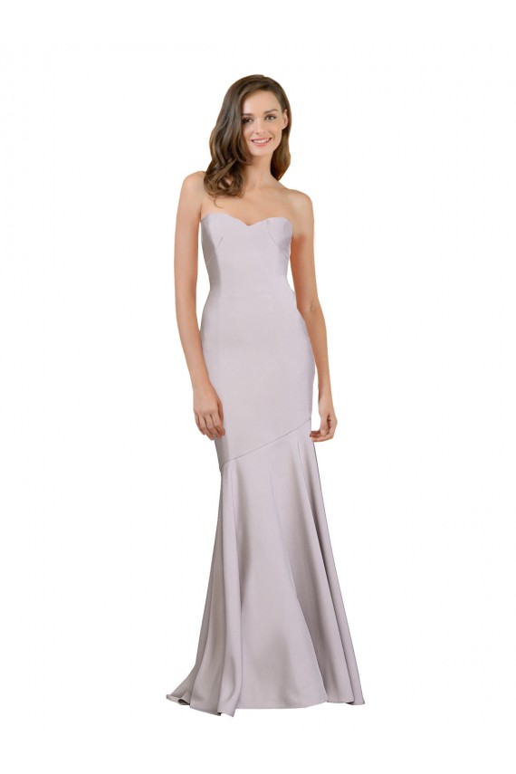 Achat Lilas arctique Sirène Sans bretelle Crêpe Stretch Longue Robes demoiselle d'honneur / Robes de bal