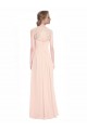 Achat Menthe verte Trapèze Mousseline Dentelle Longue Robes demoiselle d'honneur