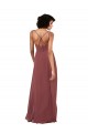 Achat Noir Colonne Col V Mousseline Longue Formelles Robes demoiselle d'honneur / Robes de soirée