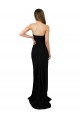 Achat Noir Colonne Sans bretelle Col Haut Crêpe Stretch Longue Formelles Robes demoiselle d'honneur / Robes de soirée / Robes de bal