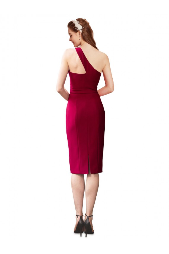 Achat Noir Fourreau Crêpe Stretch Courte Robes demoiselle d'honneur / Robes de soirée / Robes de cocktail