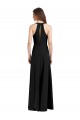 Achat Noir Fourreau Licou Col V Crêpe Stretch Longue Formelles Robes demoiselle d'honneur / Robes de soirée / Robes de bal