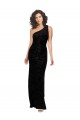 Achat Noir Fourreau Velours Floral Velours Stretch Longue Robes demoiselle d'honneur