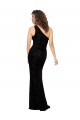 Achat Noir Fourreau Velours Floral Velours Stretch Longue Robes demoiselle d'honneur
