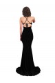 Achat Noir Sirène Col V Spandex Longue Formelles Robes demoiselle d'honneur / Robes de soirée / Robes de bal