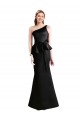 Achat Noir Sirène Satiné Longue Robes demoiselle d'honneur