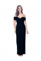 Achat Noir Sirène Épaule Dénudée Crêpe Stretch Longue Formelles Robes demoiselle d'honneur / Robes de soirée / Robes de bal