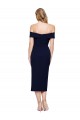 Achat Bleu marine foncé Sirène Épaule Dénudée midi Crêpe Stretch Courte Robes demoiselle d'honneur / Robes de soirée / Robes de cocktail