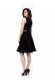 Achat Noir Trapèze Col bijou Dentelle Courte Robes demoiselle d'honneur / Robes de cocktail