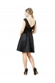 Achat Noir Trapèze Illusion Satiné Dentelle Courte Robes demoiselle d'honneur / Robes de cocktail