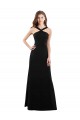 Achat Noir Trapèze Licou Mousseline Longue Robes demoiselle d'honneur