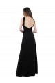 Achat Noir Trapèze Licou Mousseline Longue Robes demoiselle d'honneur