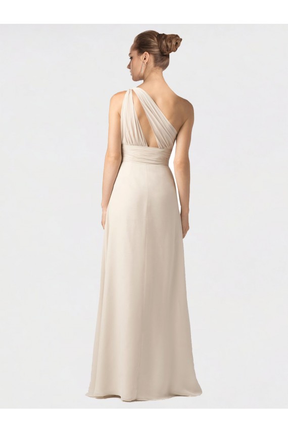 Achat Noir Trapèze Mousseline Longue Robes demoiselle d'honneur