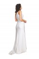 Achat Blanc Trapèze Satiné Soyeux Robes de mariée
