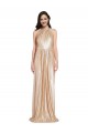 Achat Or Fourreau Licou Col Haut Paillette Longue Formelles Robes demoiselle d'honneur / Robes de soirée / Robes de bal