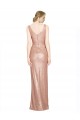 Achat Or rose Fourreau Col V Paillette Longue Formelles Robes demoiselle d'honneur / Robes de soirée / Robes de bal