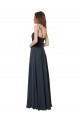 Achat Pastèque Trapèze Col V Mousseline Longue Robes demoiselle d'honneur