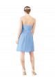 Achat Periwinkle Trapèze Sans bretelle Mousseline Courte Robes demoiselle d'honneur / Robes de cocktail