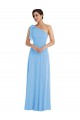Achat Periwinkle Trompette Mousseline Longue Robes demoiselle d'honneur