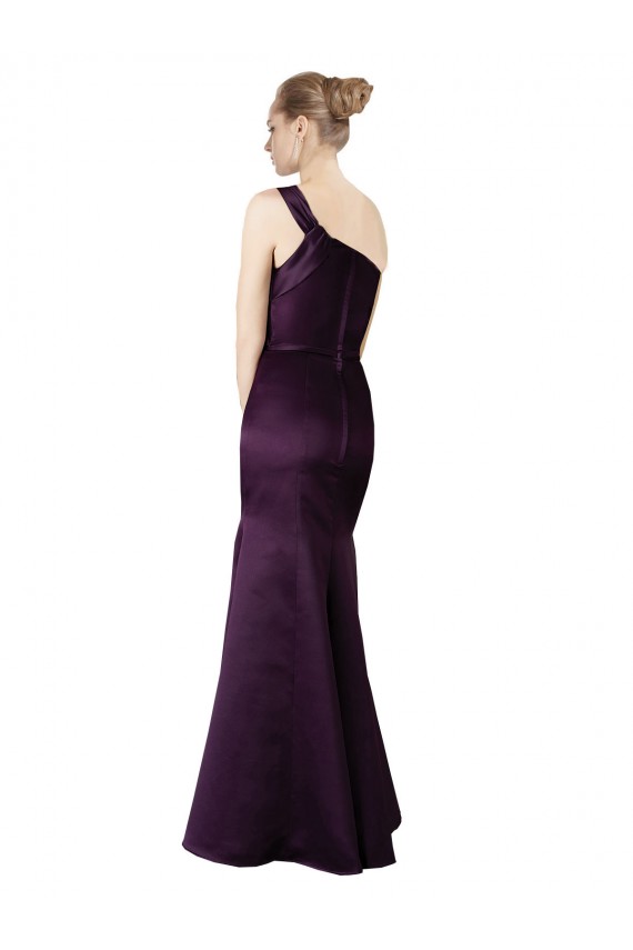 Achat Pourpre Sirène Satiné Longue Robes demoiselle d'honneur / Robes de bal