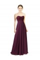 Achat Pourpre Trapèze Mousseline Longue Robes demoiselle d'honneur
