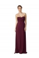 Achat Pourpre Trapèze Mousseline Longue Robes demoiselle d'honneur