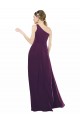 Achat Pourpre Trapèze Mousseline Longue Robes demoiselle d'honneur