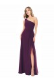Achat Pourpre Trapèze Mousseline Longue Robes demoiselle d'honneur