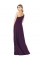 Achat Pourpre Trapèze Mousseline Longue Robes demoiselle d'honneur