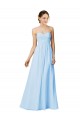 Achat Pourpre Trapèze Sans bretelle Mousseline Longue Robes demoiselle d'honneur