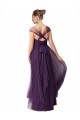 Achat Prune Trapèze Tulle Longue Robes demoiselle d'honneur