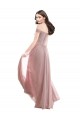 Achat Rose 147 Trapèze Épaule Dénudée Mousseline Dentelle Longue Robes demoiselle d'honneur