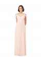 Achat Rose 42 Trapèze Épaule Dénudée Mousseline Longue Robes demoiselle d'honneur