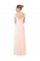 Achat Rose 42 Trapèze Épaule Dénudée Mousseline Longue Robes demoiselle d'honneur