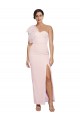Achat Rose Fourreau Crêpe Stretch Longue Formelles Robes demoiselle d'honneur / Robes de soirée / Robes de bal