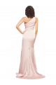 Achat Rose Fourreau Satiné Soyeux Longue Formelles Robes demoiselle d'honneur / Robes de soirée / Robes de bal