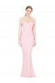 Achat Rose Trapèze Sans bretelle Crêpe Stretch Longue Formelles Robes demoiselle d'honneur / Robes de soirée / Robes de bal