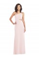 Achat Rose Trompette Crêpe Stretch Longue Formelles Robes demoiselle d'honneur / Robes de soirée / Robes de bal