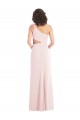 Achat Rose Trompette Crêpe Stretch Longue Formelles Robes demoiselle d'honneur / Robes de soirée / Robes de bal