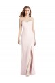 Achat Rose Trompette Sans bretelle Crêpe Stretch Longue Robes demoiselle d'honneur / Robes de bal