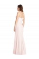 Achat Rose Trompette Sans bretelle Crêpe Stretch Longue Robes demoiselle d'honneur / Robes de bal