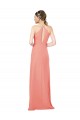 Achat Rose du Désert Fourreau Licou Mousseline Longue Robes demoiselle d'honneur