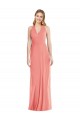 Achat Rose du Désert Trompette Licou Col V Mousseline Longue Formelles Robes demoiselle d'honneur / Robes de soirée